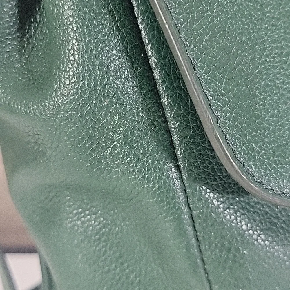 Fossil Green Leather Backpack Shoulder Bag